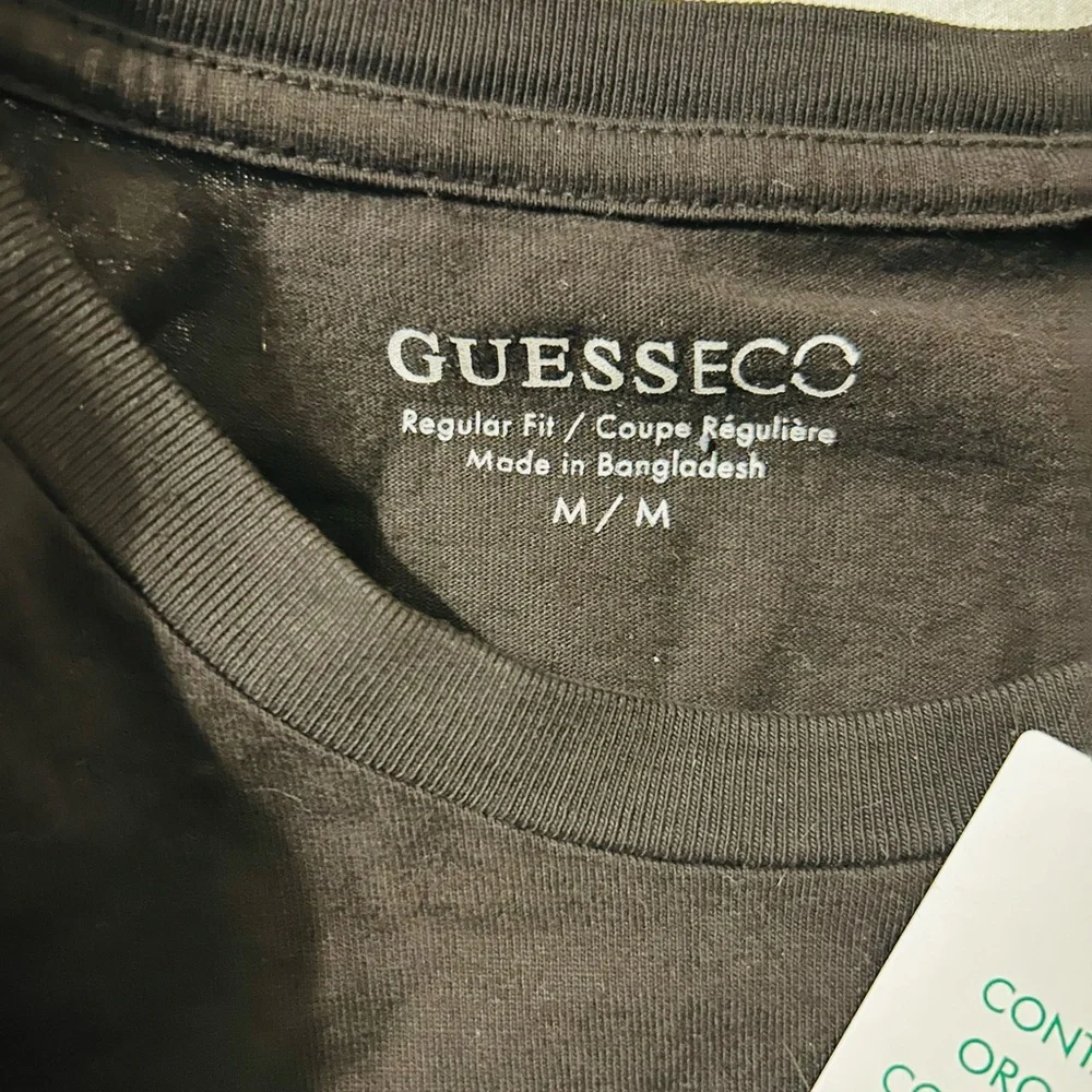 NWT Guess Eco Heritage Tee-Japanese Kanji Eagle Graphic Black T-Shirt Size Med - Picture 3 of 3